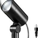 SUNVIE 30W LED Spot Lights Outdoor 5000K Daylight Flag Pole Light 120V Plug in Spotlight Outdoor with US 3-Plug Waterproof Flag Lights Outdoor Ultra Bright Landscape Spotlights for Palm Tree Statue (1 Pack-Standard)