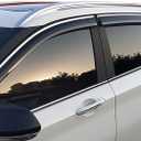 4 Pieces Tape-on Extra Durable Rain Guards Fit for 2017 2018 2019 2021 2022 2023 2024 2025 Chrysler Pacifica,Window Deflectors,Window Visors (Smoke Black) 94207