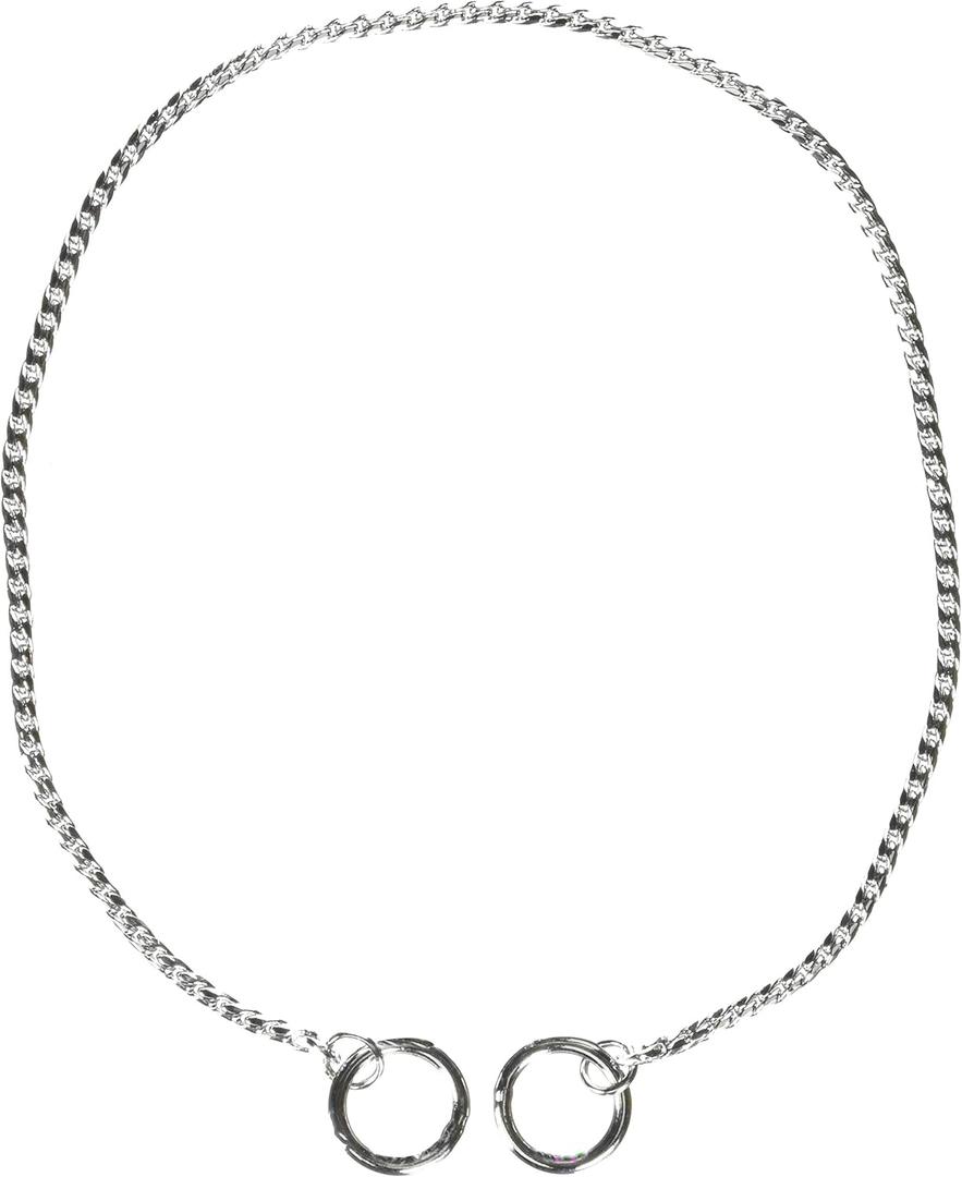 Guardian Gear X-Fine Chrome Snake-Chain Dog Collar, 16"