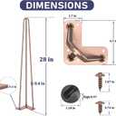 28" Hairpin Table Legs: Set of 4 Metal Furniture Legs with Floor Protectors for Nightstand Coffee Table Bench Desk Home DIY Projects Heavy Duty Support Hairpin Table Legs (Antique Copper)