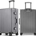 ROAMING 20 Inch Zipperless Carry On Luggage Hard shell Suitcases Gray