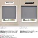 Sunoff Blackout Roller Shades Blinds Cordless for Windows Pull Down Room Darkening Door Blinds with Thermal Insulated Easy to Install for Living Room,Bedroom,Home,Office Bathroom Grey 23" W x 72" H