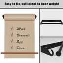 Paper Roll Holder- Wall-Mounted Paper Roll Dispenser 30-Meter Brown Butcher Paper Roll is Suitable for Memo Boards, Wall Decorations, to-Do Lists,DIY Drawings, Artworks, and Creativity