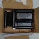 HBL' 4 Pack Swing Door Hinges, 3 Inch Double Action Spring Hinges for Saloon Door, Cafe, Bar, Swinging Doors, Self-Closing Two-Way Door Hinges, Adjustable Tension, Black Stainless Steel.