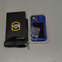 Lanhiem Magnetic for iPhone 14 Metal Case, [Built-in Camera Kickstand & Glass Screen Protector] Heavy Duty Shockproof Full Body Rugged Protective Magsafe Cover for iPhone 14 6.1" (Blue)