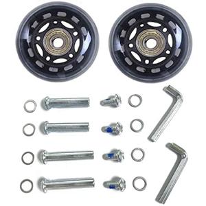 LOTOWELZON 2pcs Luggage Suitcase Replacement Wheels, 50/64/70/75/84/90mm Rubber Inline Roller Skate Wheels with 8mm(0.31") ABEC-7 608ZZ Bearings Repair Kits
