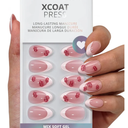 BTArtbox French Tip Press On Nails - Date Night, Lamp-Curable 3D Red Lips Short Almond Press On Nails with Glue and Adhesive Tabs for Women in 16 Sizes - 32 Nails All-in-One Kit