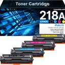 218A 218X Toner Cartridges 4 Pack - 3301fdw Toner Replacement for HP 218A: HP 218X Toner Cartridges for HP Color Laser Pro MFP 3301FDW 3301CDW 3201DW 3301SDW Printer Ink, W2180A 218A High Yield Ink