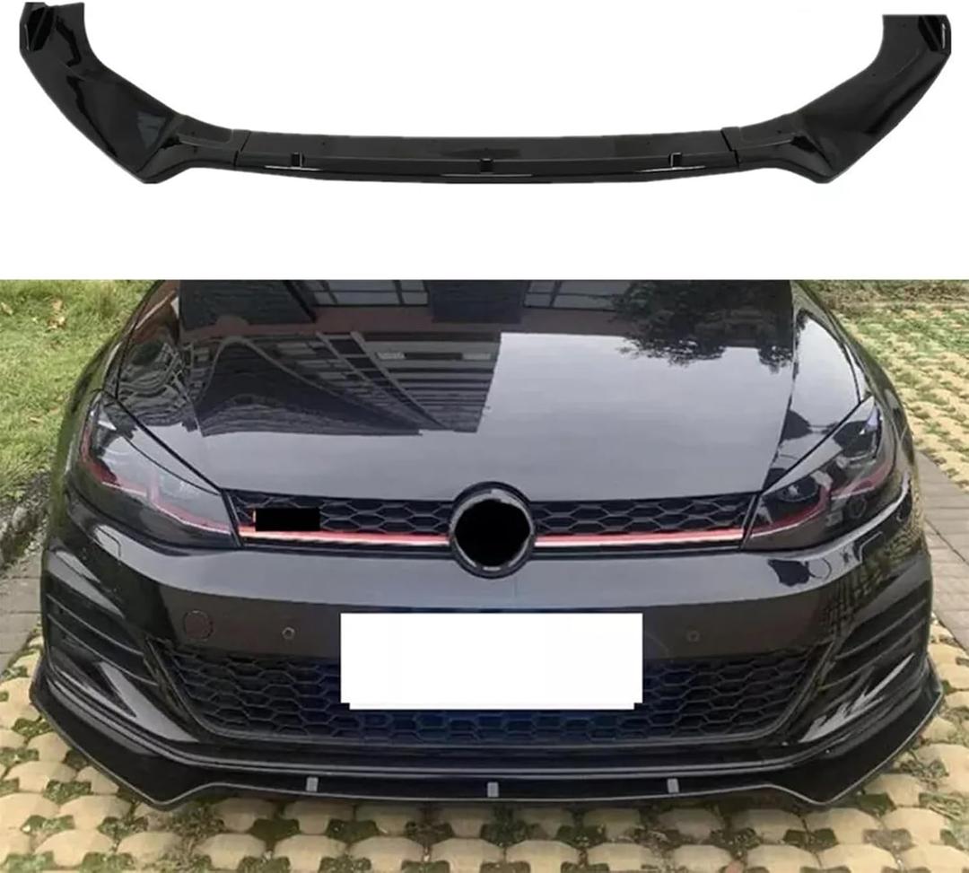 MUTUSAISI Front Bumper Lip Spoiler Splitter Fit for Compatible with Volkswagen VW Golf GTI/Golf R/R-line MK7 7.5 2015-2021 Air Chin Body Kit Accessories