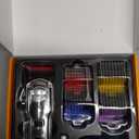 oneisall Professional Dog Grooming Clippers: Cordless Rechargeable Thick Hair Clipper with Detachable Metal Combs, Low Noise Heavy-Duty Pet Clippers for Curly/Fine/Wavy Hair, 676pro (Silver)