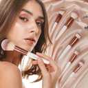 OMANIAC Makeup Brush Set, 20Pcs Professional Makeup Brushes for Foundation, Powder, Eyeshadow, Concealer Cream, Blush Buffe etc, with White Makeup Brushes Kit Case