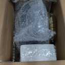 GATHER 350PCS Clear Gold Plastic Plates - Disposable Gold Dinnerware Sets Includes 100 Gold Rim Plastic Plates, 150 Silverware, 50 Napkins, 50 Cups for Party, Wedding & Christmas