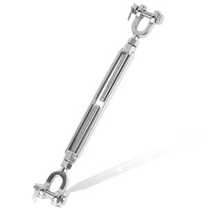 Turnbuckle 3/8 M10 304 Stainless Steel Turnbuckle, 3200 lbs Working Load Limit, Jaw and Jaw Turnbuckles for Cables Wire Tensioner, Turnbuckle for Shade Sail, Yard Zipline