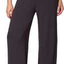 Bali Women's Sleepwear Wide Leg Pants, Breathe Pajama Bottoms, Sleepwear Pants with Pockets, Drawstring Waistband (X-Large, Black)