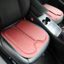 Car Seat Cushion Premium Leather Comfort Memory Foam Seat Pad Pillows Breathable Comfortable Driving Wheelchair Cushion Chair Pads Universal Car Seat Office Chair (2 Pieces/Red)