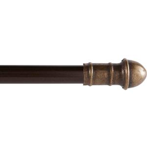 Kenney Dresden 7/16" Adjustable Decorative Café Curtain Rod, 48-84", Oil Rubbed Bronze (387/38)