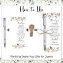 Chiisong 50 Sets Bridal Shower Favors for Guests Wedding Pens Bulk with Thank You Cards Bridal Shower Retractable Ballpoint Pen for Guest Gifts Game Prizes Wedding Souvenirs (Floral)