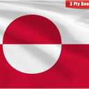 2x3 Ft Greenland Flags Double Layers Heavy Duty Durable Large Flag Banner Outdoor Indoor Decorations with 2 Brass Grommets