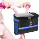 Kids Bike Basket, Bicycle Bag Front, Waterproof Handlebar Basket for Boys & Girls, Bike Accessories with Phone Mount Fits Most Bikes, Tricycle & Scooter(COLOR:Blue)