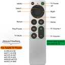 Replacement Remote Control for All Apple TVs: for Apple 4K/ Gen 1 2 3 4/ HD A2169 A1842 A1625 A1427 A1469 A1378 A1218 with TV Control Function