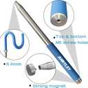 10 FT Telescoping Pickup Tool Magnetic Pole with Hook, Telescopic Push Pull Rod Wire Reacher Grabber Disc Golf retriever, Telescopic Magnetic Pick-Up Tool