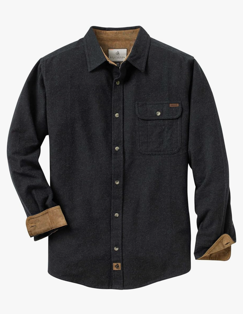 Legendary Whitetails Mens Long Sleeve Button Down 100% Cotton Flannel Shirt LT, XXL