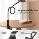 Lamicall Gooseneck Phone Holder Bed - [Nylon Braided] Flexible Arm, 38inch Overall Length, 360 Adjustable Clamp Clip, Overhead Cell Phone Mount Stand for Bed, Desk, 4-7 Cellphone, Gifts