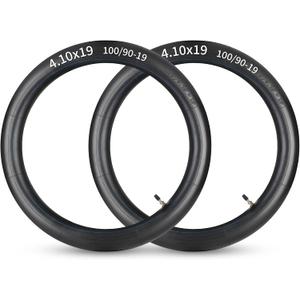 GICOOL 4.10x19" (100/90-19) Motorcycle Replacement Heavy Duty Butyl Inner Tubes, 3mm Thick Heavy Duty, 2 Pack with TR4 Valve Stem, Fits for Dirt Pit Bike, Off-Road and Motocross Tires