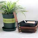 boshiho Valet Tray for Men, Leather Jewelry Catchall Key Phone Coin Box Change Caddy Bedside Storage Box (Crazy Horse Leather - Light Brown)