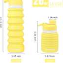 Collapsible Water Bottle, 26oz Silicone Foldable Water Bottles Leakproof BPA Free Travel Water Bottles with Carabiner, Portable Sport Water Bottles for Camping,Hiking Outdoor Indoor Sport
