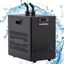 Poafamx Aquarium Chiller 26gal Aquarium Cooler 1/13 HP Fish Tank Chiller Hydroponic Water Chiller with Quiet Refrigeration Compressor for Saltwater Freshwater Axolotl Coral Jellyfish