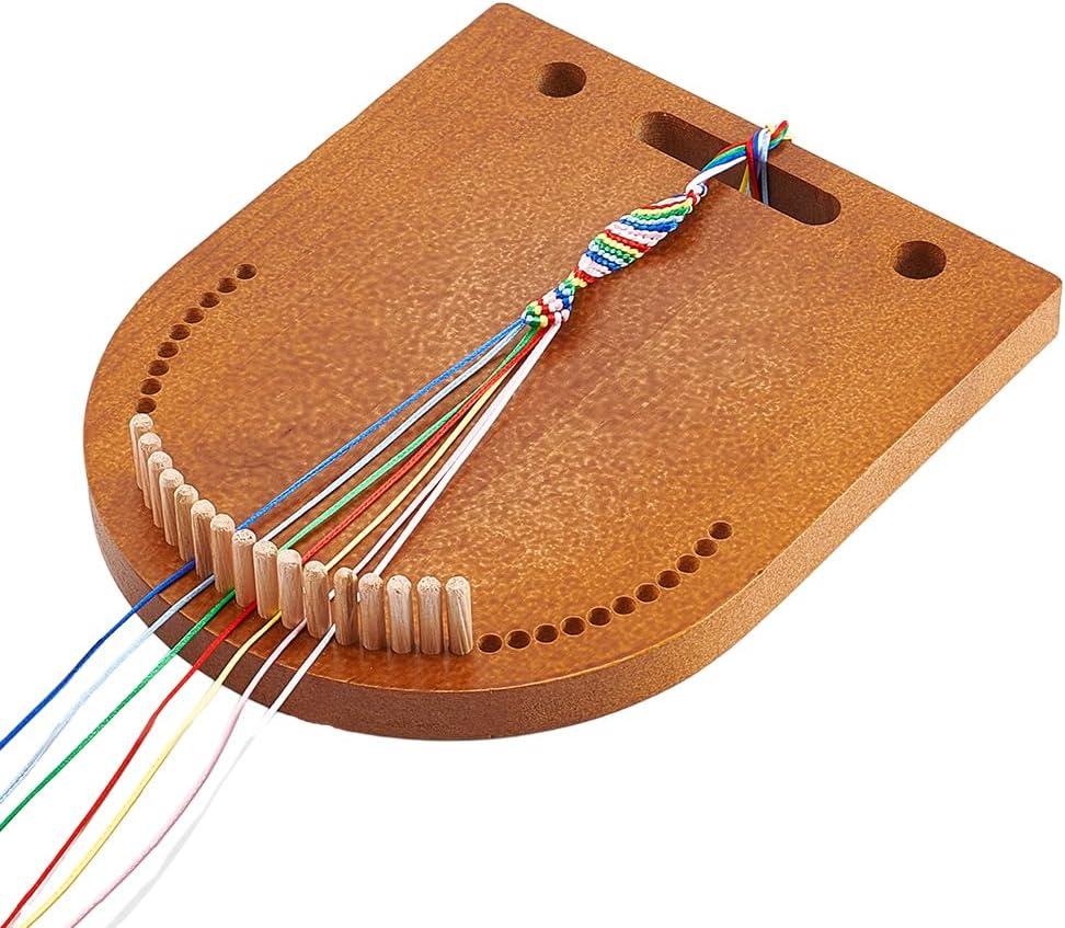 BENECREAT Wooden Bracelet Maker, Bracelet Making Kit for Multicord Knitting, Braiding Tool for Friendship Bracelet Making and DIY Jewelry, Wristband Crafts Making Tool Braiding Tool