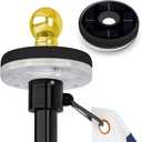LETSTRY Solar Flag Pole LED Light, Flag Pole Solar Lights Powered Waterproof Lighting for 5-10FT Poles,Solar Powered Light for 1 inch Diameter Outdoor Flag Pole, Auto Charging and On/Off (1pc,Black)