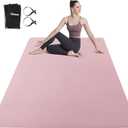 Large Yoga Mat for Men and Women - 6'x4'x6mm, Extra Wide TPE Fitness Mat for Home Gym Workout, Non-Slip, Perfect for Barefoot Exercise (Yoga, Pilates, Stretching, Meditation)