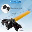 Zpana Car Steering Wheel Lock, Anti Theft Vehicle Rotary Steering Wheel Cylinder Security Locking Device with 2 Keys, Heavy Duty Automotive Travel Accessories, Universal for SUV RV Truck