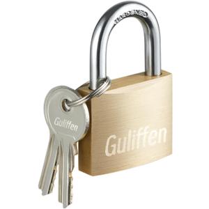 Solid Brass Padlock with Key with 1-9/16 in. (40 mm) Wide Lock Body,Keyed Padlock for Sheds, Storage Unit School Gym Locker, Fence, Toolbox, Hasp Storage (1 in.)