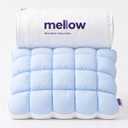 Mellow Puff Pillow Cooling Ice Silk Bed Pillow, Back & Stomach Sleepers | Fluffy Goose Down Alternative Fill, Hypoallergenic & Machine Washable Pillow for Side, Baby Blue, Lightweight Summer Quilt