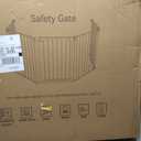 Mumeasy 126" Extra Wide Baby Gate for Doorways, Stairs & Fireplace, Auto Close Safety Dog & Pet Gate with Walk Thru Door, Childproof Fence for Hallway Kitchen House Indoor Outdoor,5 Metal Panels,Black