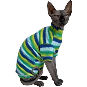 Limited Edition Sphynx Cat Cotton T-Shirts Hairless Cat Sweatshirt Pet Kitten Clothes Round Collar Kitten Shirts Vest Cats & Small Dogs Apparel (Reflection, S (3.3-4.4 Lbs))