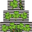 3 Pcs St Patricks Day Kitchen Rugs and Mats Set Shamrocks Non Slip Rug Waterproof Floor Mat for Irish Saint Patricks Day Home Bar Office Bathroom Party Decor