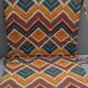 Greendale Home Fashions Outdoor High Back Dining Chair Pad, Aztec