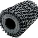 HOBBYSOUL 4pcs RC 1.9 Mud-Terrain Tires Height 121mm/4.75inch Tyres For 1/10 Crawler FCX10 Traxxas TRX4 Axial SCX10 Pro SCX10 UTB18 Redcat Gen8