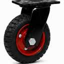 Rubber Caster Movable Wheel 6 Inch Heavy Duty Metal Bracket Moable 4 packs
