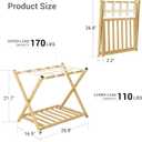 Fully Assembled Foldable Bamboo Luggage Rack for Guest Room
