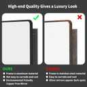 Movo Black Metal Framed Bathroom Mirror Medicine Cabinet,30 Inch x 24 Inch Recessed Wall Mounted Medicine Cabinet with Mirror,Aluminum Storage Cabinet for Bathroom Vanity
