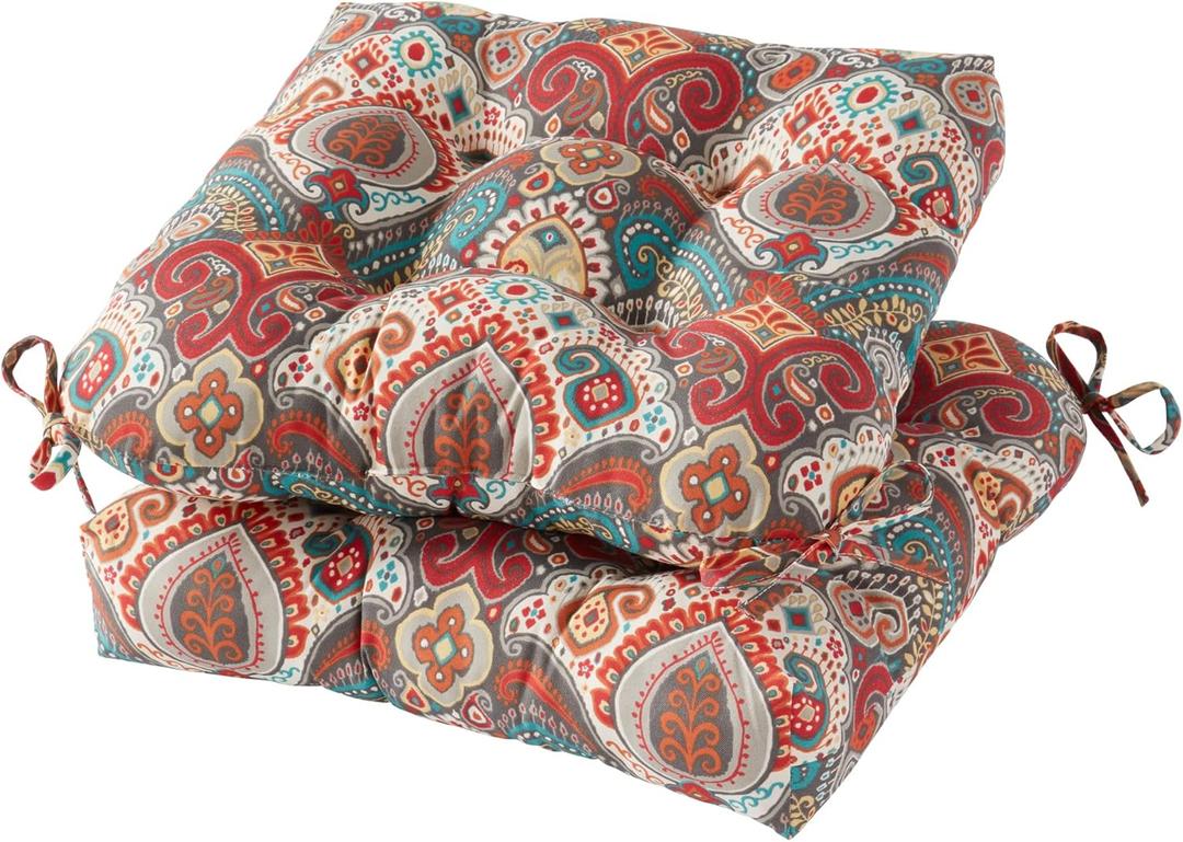 Greendale Home Fashions Square Outdoor Dining Seat Cushion (Set of 2), Painted Desert 2 Count
