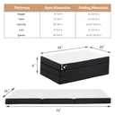KMFurnila Tri-Fold Single Memory Foam Mattress, 4 inch Folable Mattress with Collapsible and Washable Cover, Portable Guest Floor Bed for Camping Travel