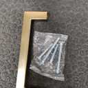 Amazon Basics Modern Square Cabinet Pull Handle, 5.39-inch Length (5-inch Hole Center), Golden Champagne, 1-pack