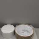 Rattan Pendant Light, 12.6" Boho Chandelier with Fabric Shade, Farmhouse Hanging Light Fixture Chandelier for Dining Room, Living Room, Bedroom, Kitchen Island, Foyer, Hallway