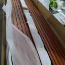 VESLARA 8-Pack WPC Wall Panels 118 x 6.3 3D Slat Wall Panel Acoustic Wall Paneling for Interior Wall Decor TV Background Kitchen Bedroom Teak